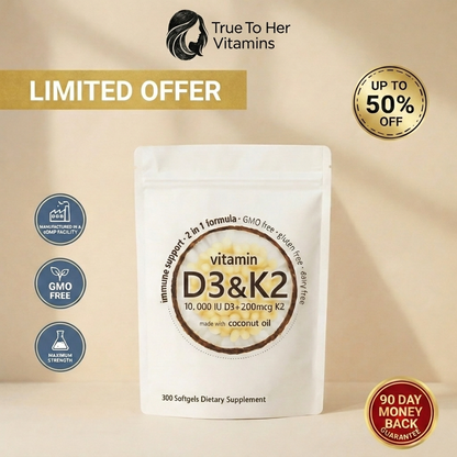 True To Her Vitamins 10,000iu D3 & K2